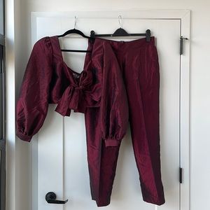 ASOS PANTS & CROP TOP SET